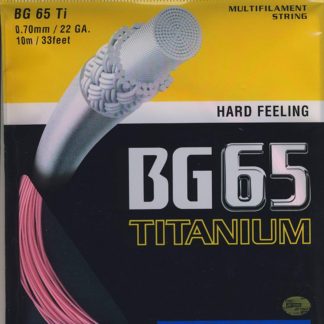 Single set of Yonex BG65 Titanium in pink
