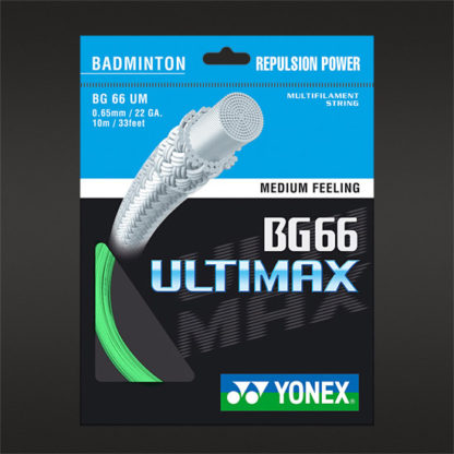 Single set of Yonex BG66 Ultimax in green