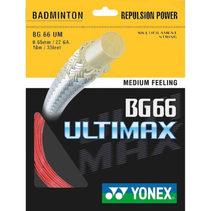 Single set of Yonex BG66 Ultimax in red