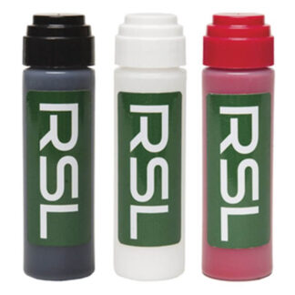 Stencil ink "RSL" in 3 colors - black, white and red