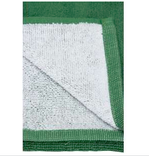 RSL towel in green and white.