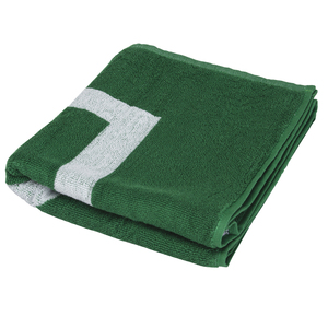 Folded RSL towel in green and white