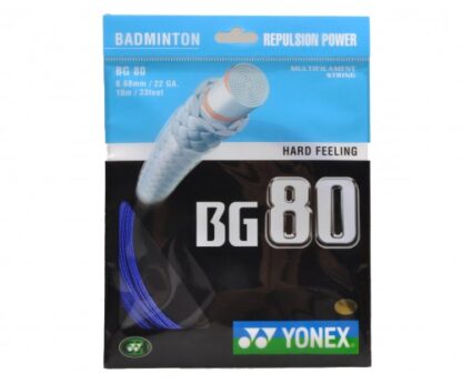 Single set of Yonex BG80 in royal blue