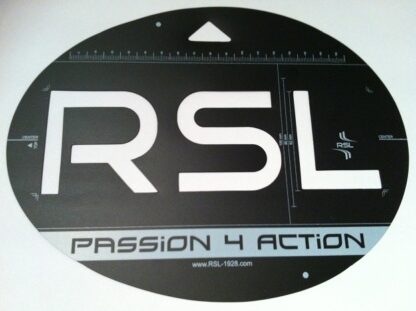 Stencil for badminton and squash. RSL logo.