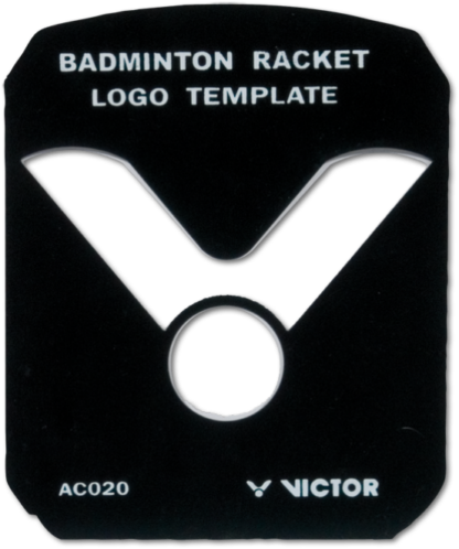 Stencil for badminton and squash. Victor logo.