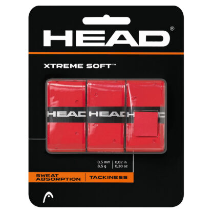 Pack with 3 HEAD Xtreme Soft grips in red