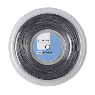 Reel with silver colored tennis string