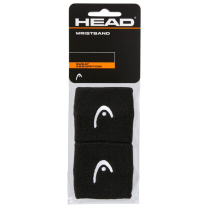 Pack of 2 sweatbands in black with white HEAD logo.
