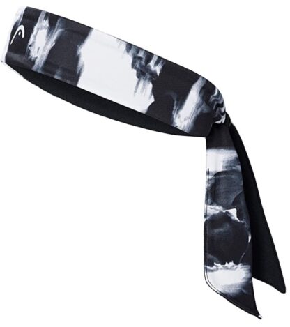 Bandana in black, white and grey with "flooding" pring. HEAD logo in white on front.