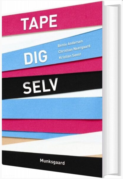 Book with illustration of different sportstapes across the front with the headline "Tape dig selv"