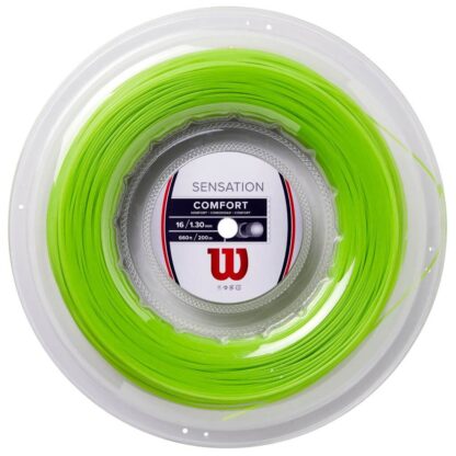 Reel with neon green tennis string