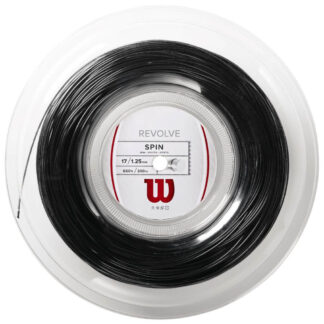Reel with black tennis string
