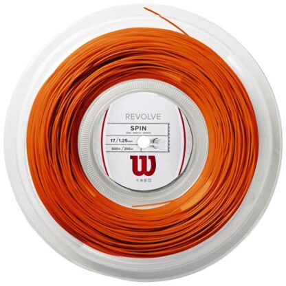 Reel with orange tennis string