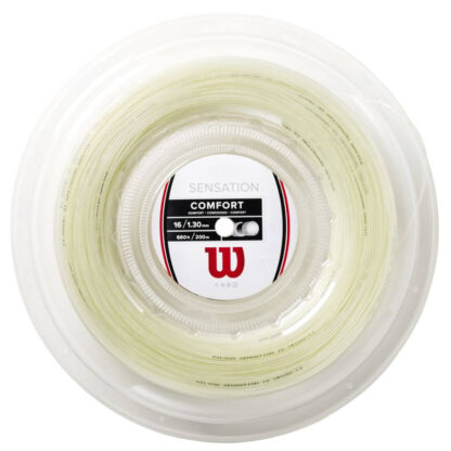 Reel with white tennis string