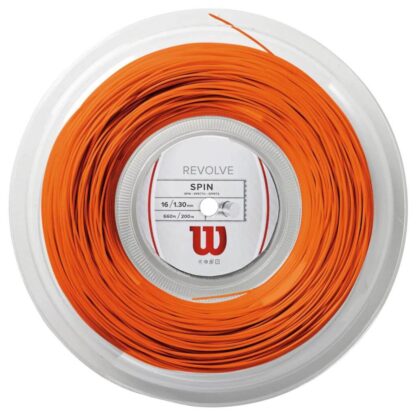 Reel with orange tennis string