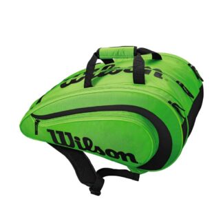 Bag for padel. Green with black "Wilson".
