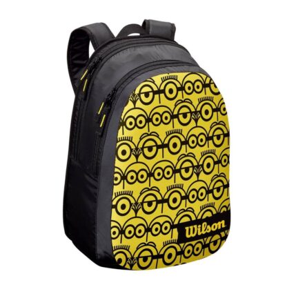 Backback JR - yellow front and bag with black Minions (icons)