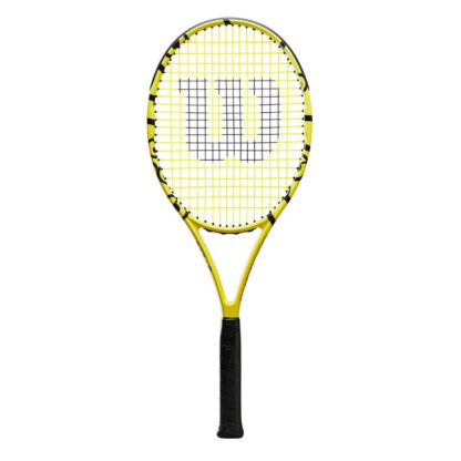 Tennis racquet with Minions icons.