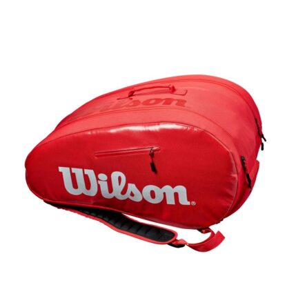 Bag for padel. Red with white "Wilson".