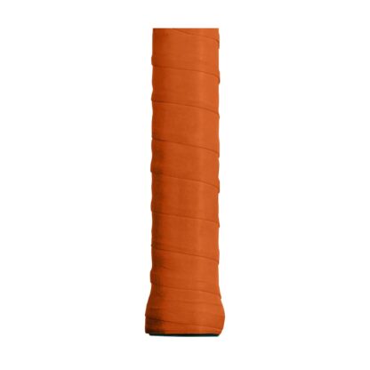 Racquet handle with brown/clay overgrip