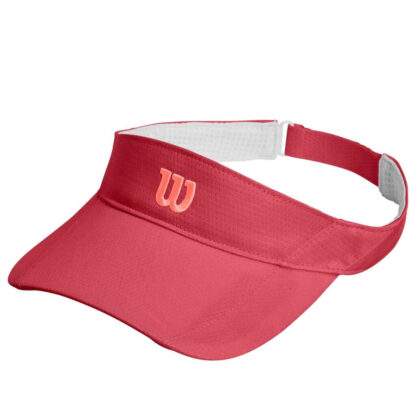 Visor in cayenne with Wilson logo (W) in salmon colour in the middle