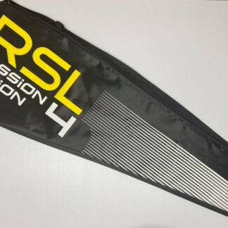 Black single racquet bag for badminton RSL yellow logo with white stripes