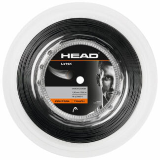 Reel with black tennis string
