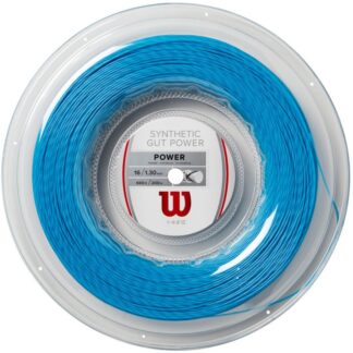 Reel with blue tennis string