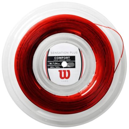 Reel with red tennis string