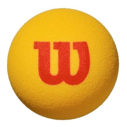 Foam tennis ball printet with red "W"
