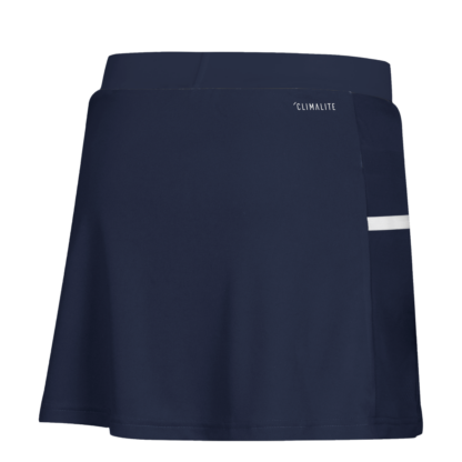 Skirt (back side view) in Navy Blue color and with white Adidas logo