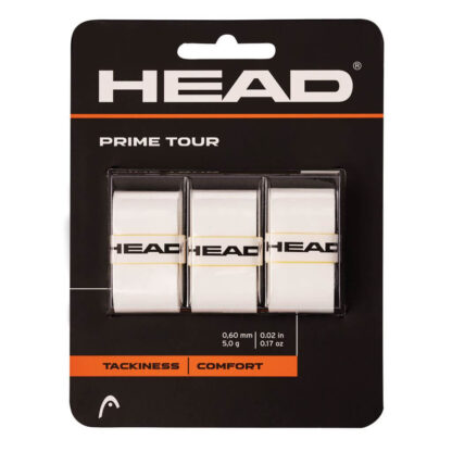 Pack with 3 HEAD prime tour grips in white