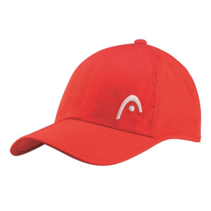 Red cap with white HEAD logo on the front left side