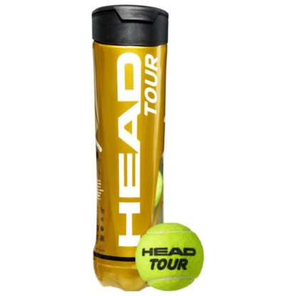 Tube with 4 tennis balls - gold color