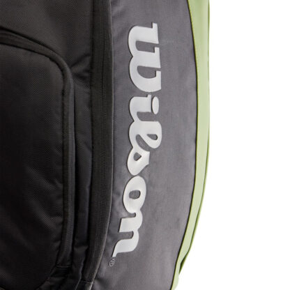 Black and olive racquet backpack from Wilson.