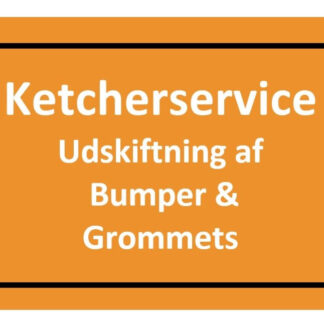 "Racquet Service - New Butt Cap and change of grip size" on clay-orange background