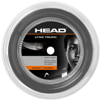 Reel of transparent black string. 200m reel of HEAD Lynx Touch.