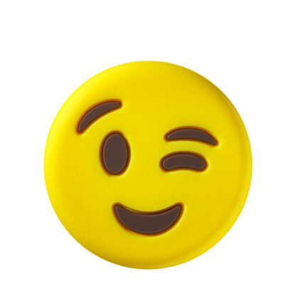 Winking eye emoji dampener in yellow from Wilson.