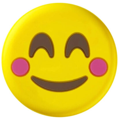 Smiling and blushing emoji dampener from Wilson.