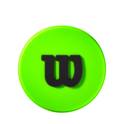 Dampener for tennis in lime with black Wilson logo. Made for the Wilson Blade racquet.