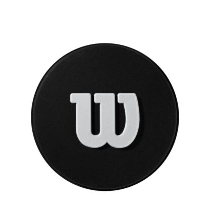 Dampener for tennis in black with grey Wilson logo. Made for the Wilson Pro Staff racquet.