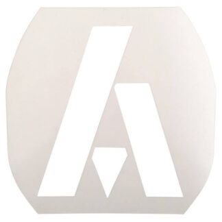 Ashaway logo badminton and squash racquet stencil.
