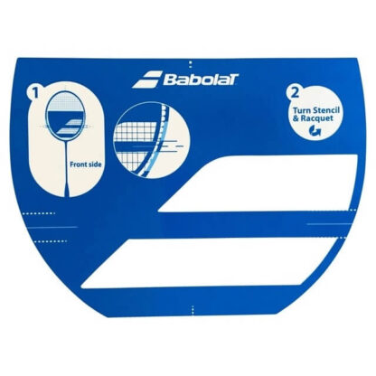 Babolat logo badminton racquet stencil.