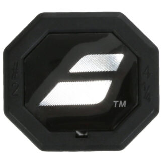Black butt cap with silver Babolat logo on trap door. Babolat butt cap 2 pieces for tennis racquets.