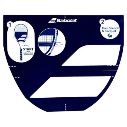Babolat logo tennis racquet stencil.