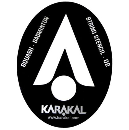 Karakal logo badminton and squash racquet stencil.