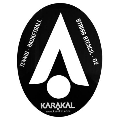 Karakal logo tennis racquet stencil.