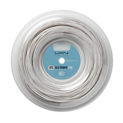 200m reel of Luxilon Alu Power Vibe 125 string in Pearl colour.