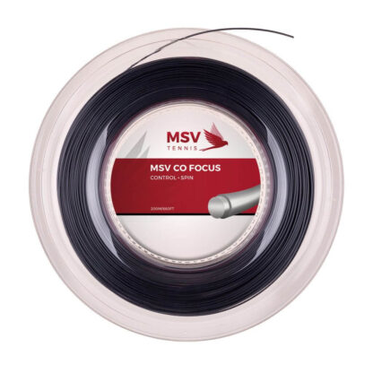 200m reel of MSV Co Focus string in black colour.