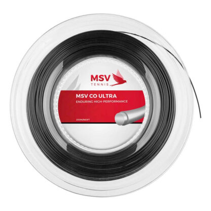 200m reel of MSV Co Ultra string in black colour.